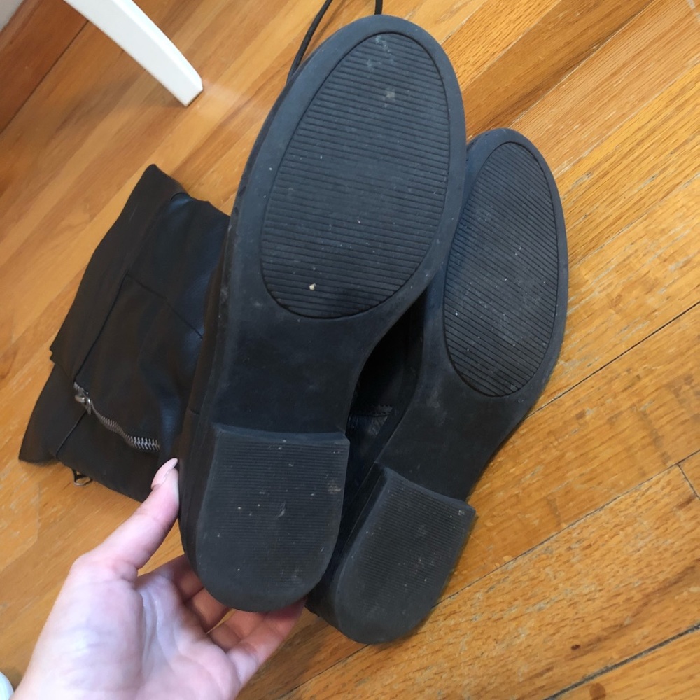 JustFab Black Over-the-Knee Zip-Back Boots - Picture 4 of 4